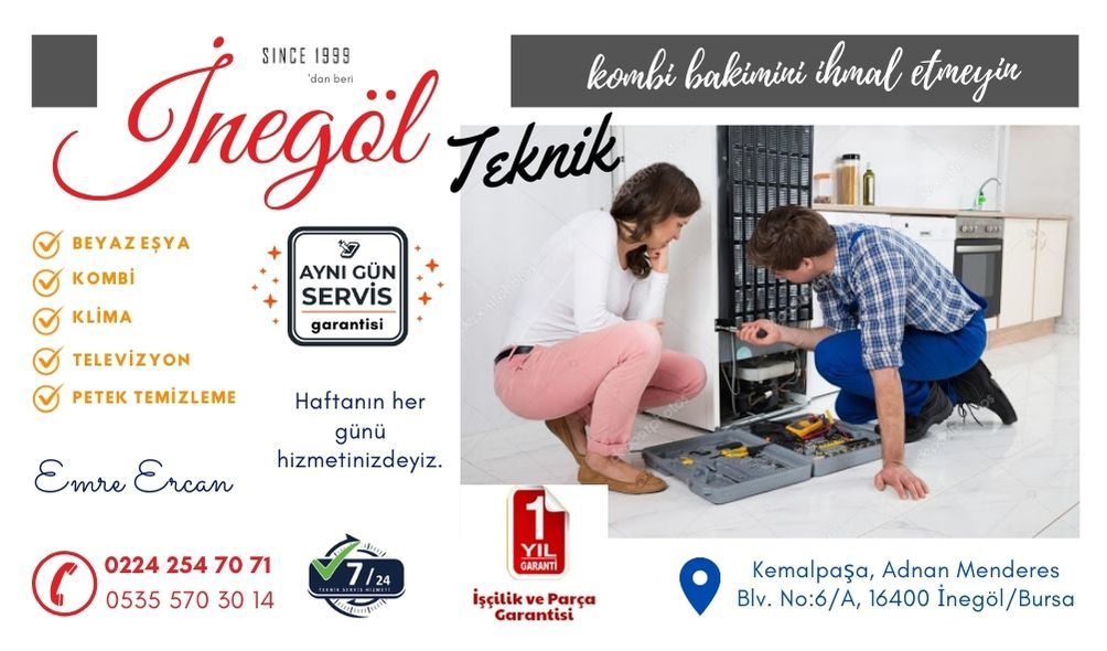 İnegöl Alanyurt Mahallesi Beyaz Eşya Tamircisi