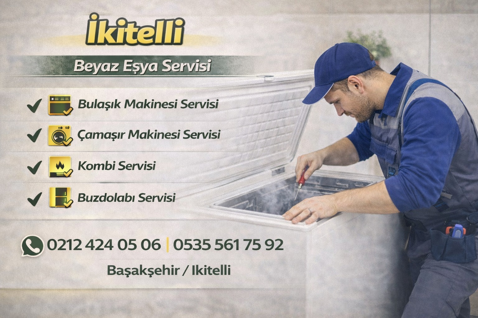 Başakşehir İkitelli Beyaz Eşya Servisi