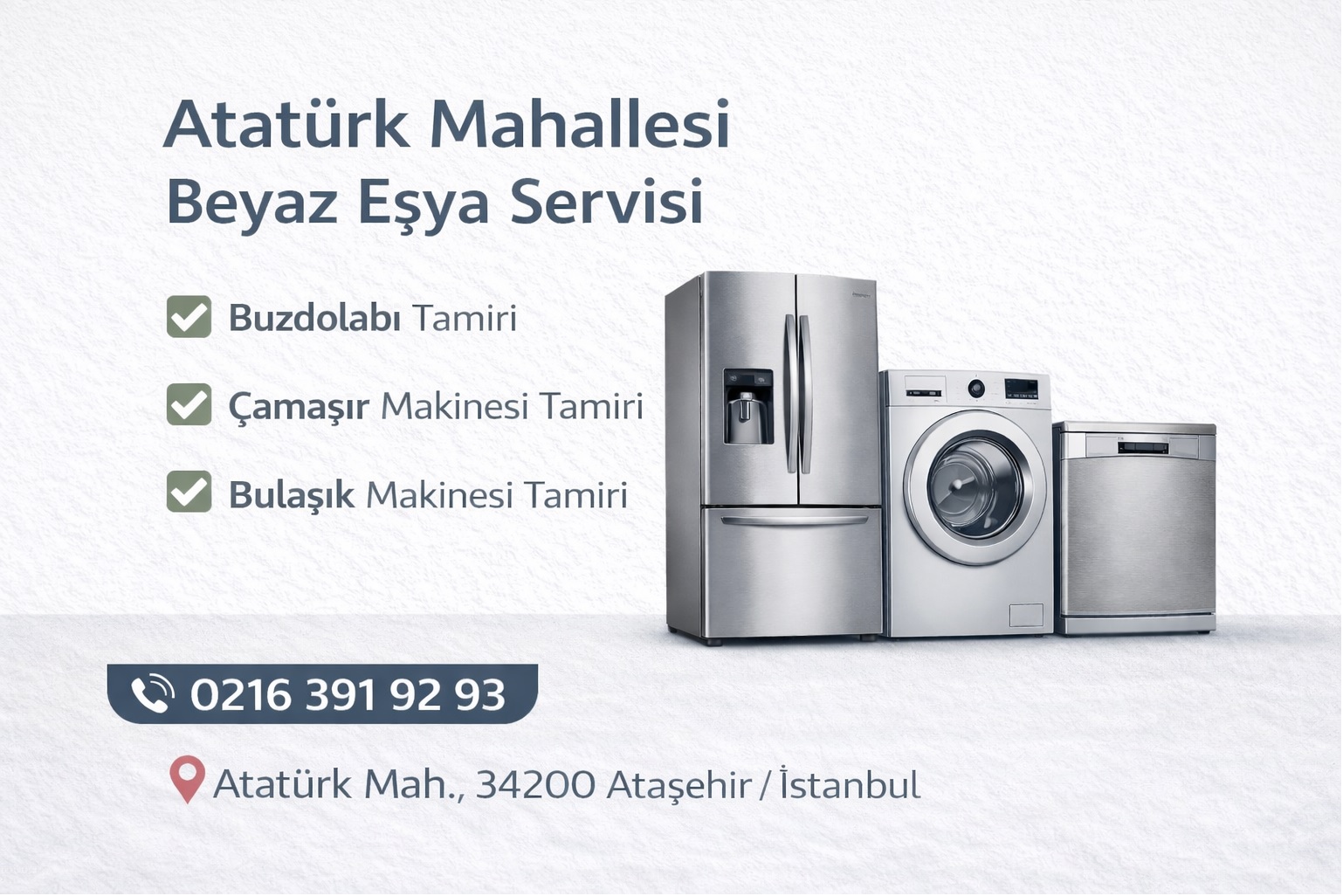 Atatürk Mahallesi Beyaz Eşya Servisi