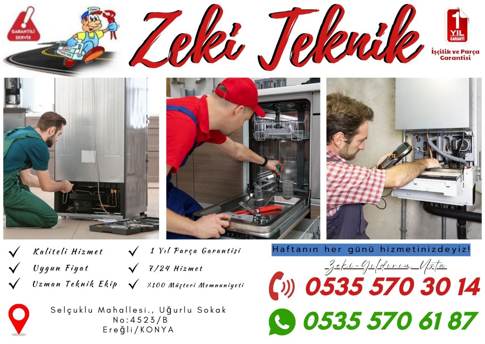 Konya/Ereğli Beyaz Eşya Servisi